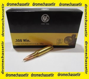 Boite 20 cartouches RWS calibre 308 Winchester Target Elite Plus 190 grains