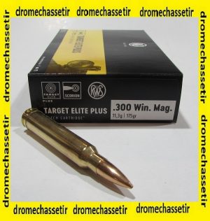 boite 20 cartouches 300 Winchester Magnum TARGET ELITE PLUS 175 GRS