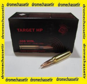 Boite 50 cartouches Geco Target HP cal 308 BTHP 168 grains