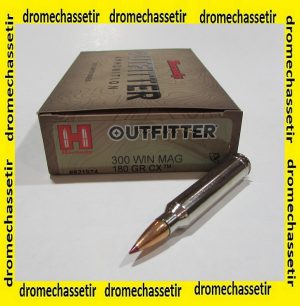 boite 20 cartouches Hornady cal 300 win mag outfitter 180 grains CX ref 821974