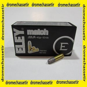 boite 50 cartouches 22lr ELEY Match Flat nose 40 grains