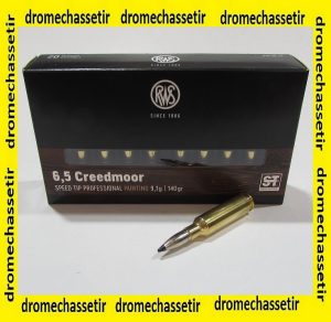 Boite 20 cartouches RWS calibre 6.5 creedmoor Speed tip Pro 140 grains