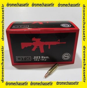 Boite 150 cartouches Geco DTX cal 223 Remington 55 grains FMJ