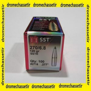 boite de 100 ogives Hornady cal 270 (0.277)130 grains SST 2716