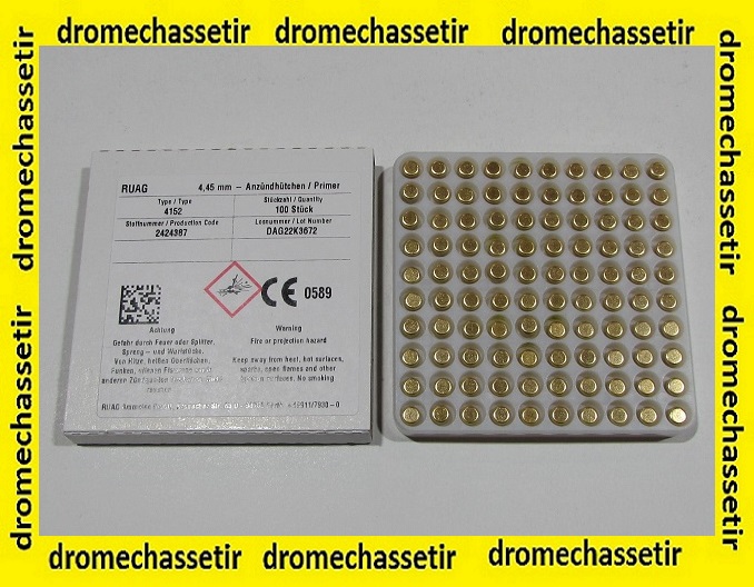 boite de 1000 amorces RUAG SMALL PISTOL 4152