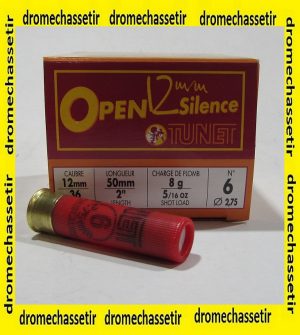 Boite 25 cartouches 12mm tunet subsonique plomb 6