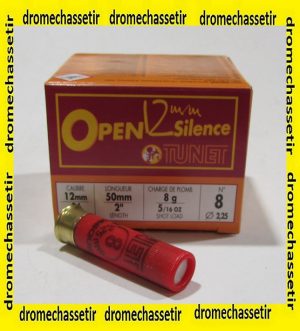 Boite 25 cartouches 12mm tunet subsonique plomb 8