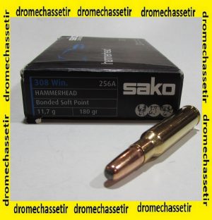 boite 20 cartouches 308 winchester Sako Hammerhead 180 grains