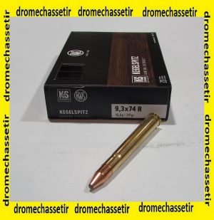 boite 20 cartouches de calibre 9,3x74R RWS ogive KS 247 grains / 16 grammes