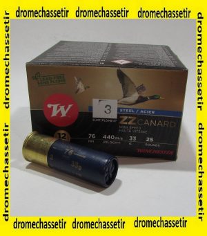 boite 25 cartouches winchester ZZ Canard cal 12/76 33 grammes acier numero 3