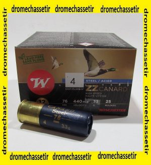 boite 25 cartouches winchester ZZ Canard cal 12/76 33 grammes acier numero 4
