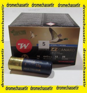 boite 25 cartouches winchester ZZ Canard cal 12/76 33 grammes acier numero 5