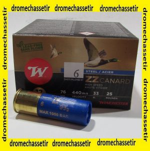 boite 25 cartouches winchester ZZ Canard cal 12/76 33 grammes acier numero 6