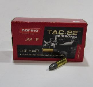 boite 50 cartouches 22lr Norma Subsonic Hollow point 40 grains