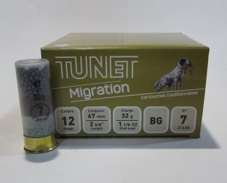 boite 25 cartouches calibre 12/67 Tunet mignation plomb 7