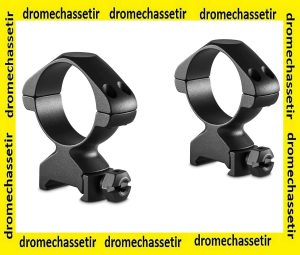 lot 2 anneaux Hawke Precision Acier medium 34mm noir matte ref 23021