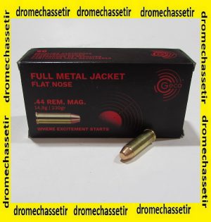 boite 50 cartouches Geco calibre 44 Rem Mag 230 grains FMJ flat nose