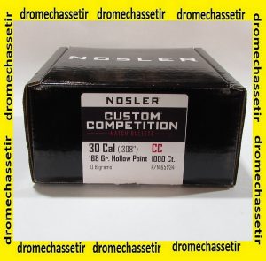sachet 100 ogives Nosler cal 0.308 HPBT custom Competition 168 grains 65934
