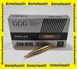 boite de 20 cartouches GGG cal 308 winchester 175 grains HPBT nosler