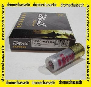 boite 10 cartouches rottweil chevrotine 70 grains cal 12/67.5