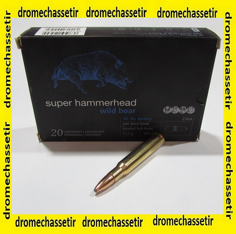boite 20 cartouches 30-06 Sako Super Hammerhead 180 grains