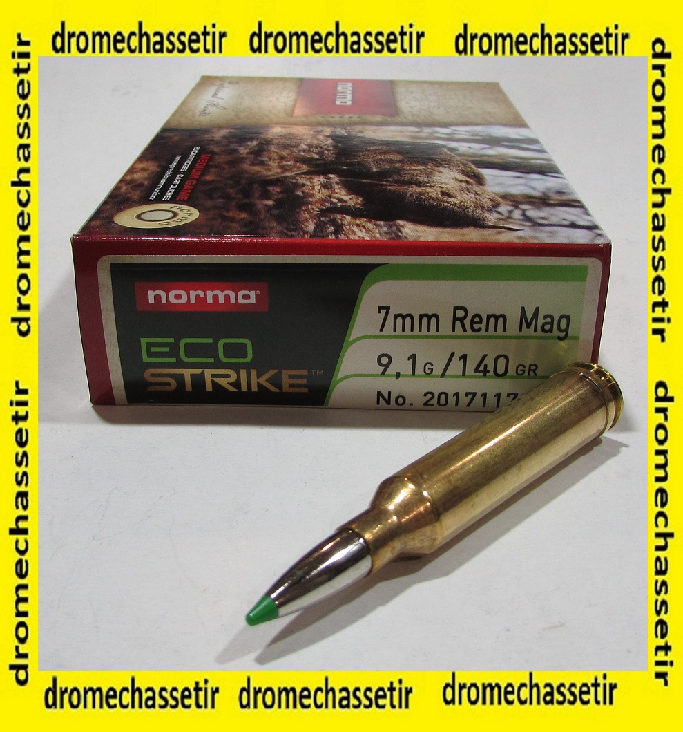 boite 20 cartouches cal 7mm remington magnum Norma ecostrike 140 grains