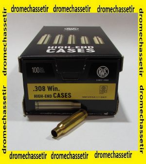 boite 100 douilles laiton RWS cal 308 winchester