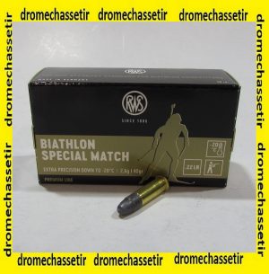 boite 50 cartouches RWS BIATHLON SPECIAL MATCH 22LR 40 grains