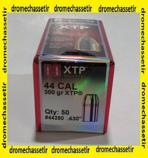 50 ogives Hornady XTP pointe creuse cal 44 en 300 grs ref 44280