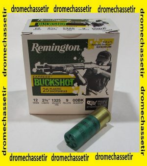 Boite 25 cartouches remington cal 12/70 chevrotines 9 grains