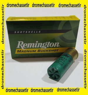Boite 5 cartouches remington cal 12/70 semi magnum chevrotines 12 grains