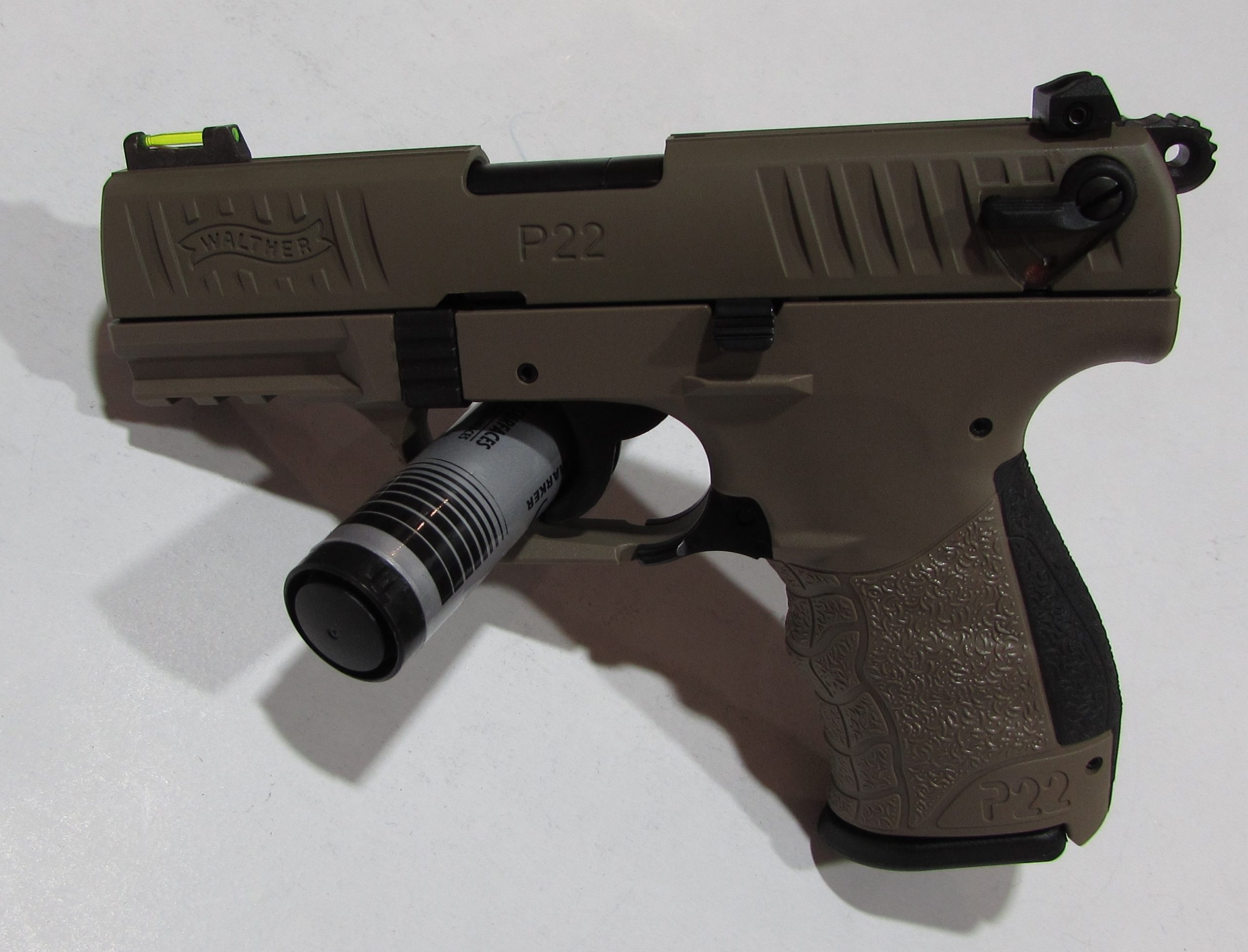 PISTOLET SEMI AUTOMATIQUE Walther P22 cal 22lr FDE super etat