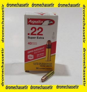 Boite 50 cartouches 22LR Aguila Super Extra 40 grains cuivré round nose