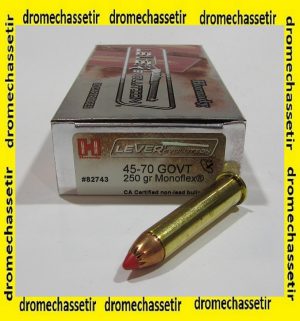 BOITE DE 20 CARTOUCHES HORNADY Leverevolution 45-70 GOVT 250 GR