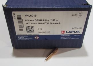 lot 100 ogives Lapua cal 6.5mm 0.264 HPBT scenar L en 136 grains