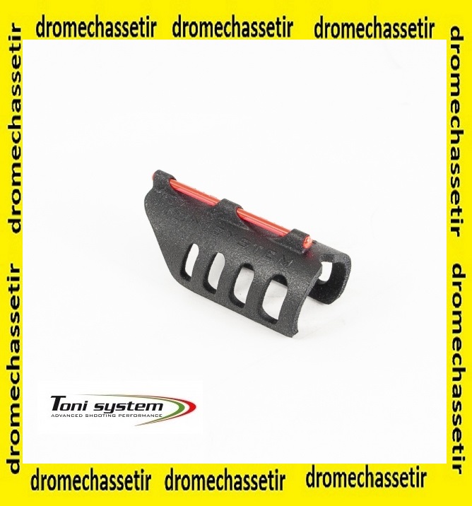 Mire clipsable sur canon de fusil calibre 12 rouge PYMR2SL12-RE