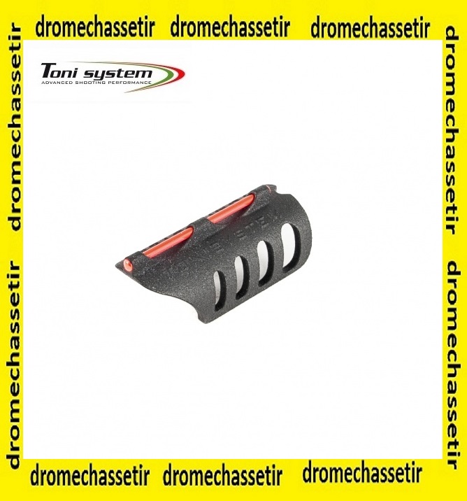 Mire clipsable sur canon de fusil calibre 12 rouge PYMR2SL12-RE