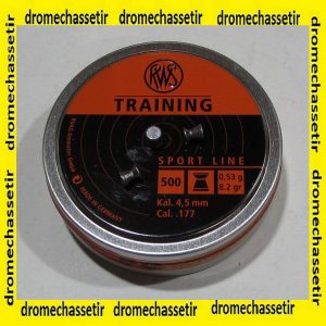 BOITE 500 PLOMBS CAL 4.5MM RWS Trainning 0.53 GRAMME