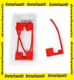 drapeau plastique large de sureté rouge tous calibres