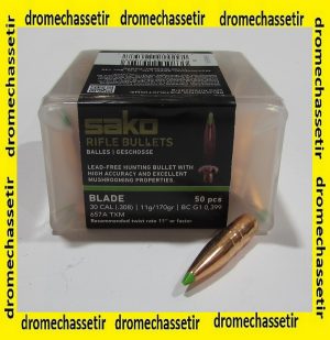 boite de 50 ogives cal 30 Sako Blade TXM 170 grains ref 657A