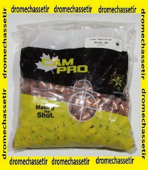 sachet de 500 ogives Cam-pro 9mm (0.355") 115 grains Hollow Point