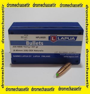 Boite de 50 Ogives Lapua Naturalis cal 338 poids 231 grains N508