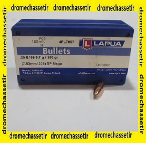 sachet de 100 Ogives Lapua MEGA cal 30 SP 150 grains ref E469