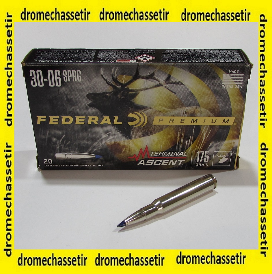 boite de 20 cartouches 30-06 Federal Terminal Ascent 175 grains