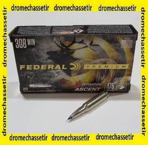 boite de 20 cartouches 308 win Federal Terminal Ascent 175 grains