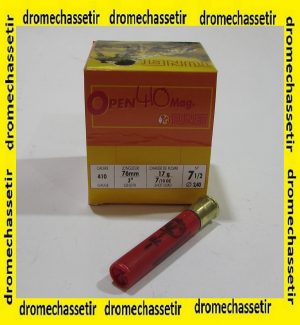 Boite 25 cartouches tunet open cal 410 plomb 7.5