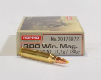 boite 20 cartouches calibre 300 winchester magnum Norma plastic point 180 grains