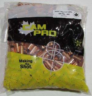sachet 500 ogives Cam Pro cal 38 148 grains Hollow base wad cutter