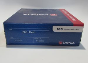 Boite 100 douilles LAPUA cal 260 Remington