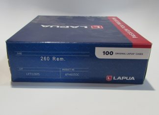 Boite 100 douilles LAPUA cal 260 Remington